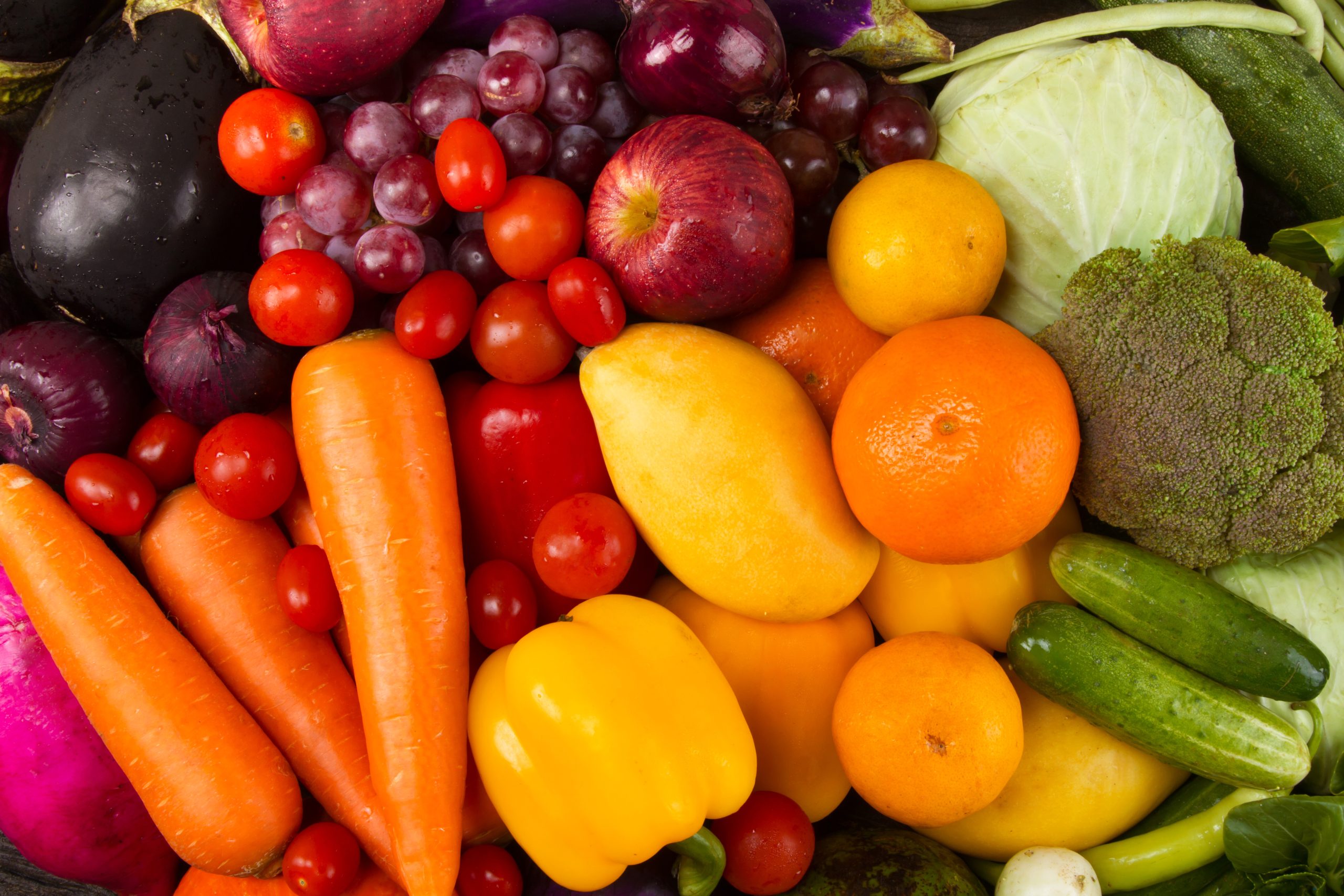 Wellness of Diet program with healthy eating vegetable and fruit