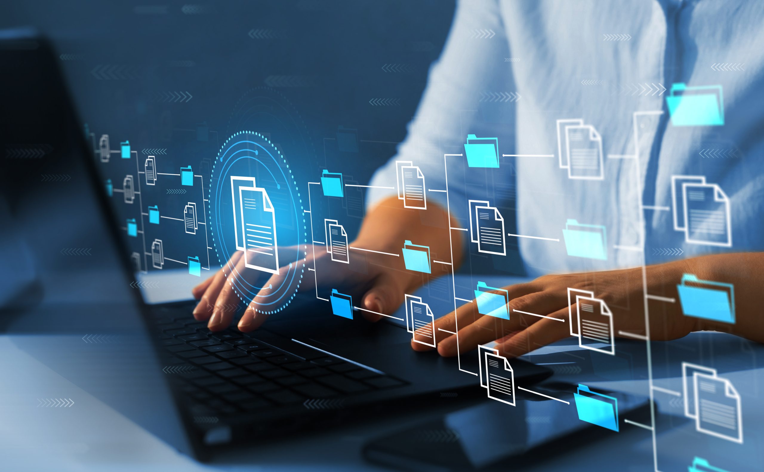 Automation software to archiving and efficiently manage and information files.Document Management System (DMS). Internet Technology Concept. Automation software to archiving and efficiently manage and information files.Document Management System (DMS). Internet Technology Concept.